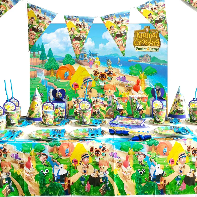 Hot Animal Crossing: New Horizons Game Theme Party Supplies Animal Forest Game Festa Di Compleanno Decorazione Giochi Stoviglie Per Feste