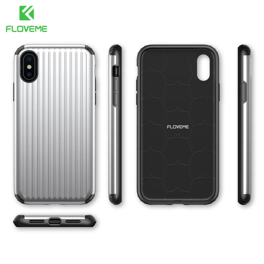 Высококачественный багаж чехол для iphone X XS MAX чемодан класса люкс чехлы TPU + PC