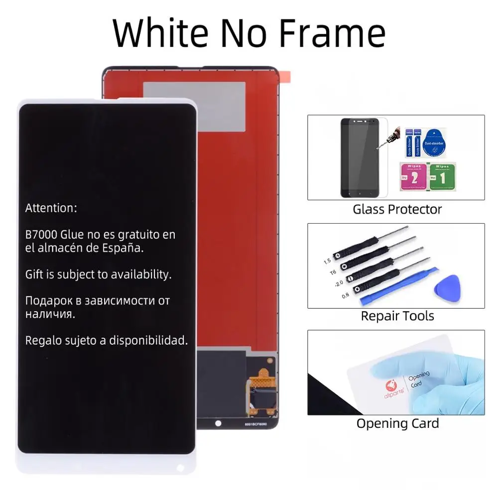 Сплей для XIAOMI Mi MIX 2 LCD в сборе с тачскрином на рамке 5.99'' черный белый - Цвет: No Frame White