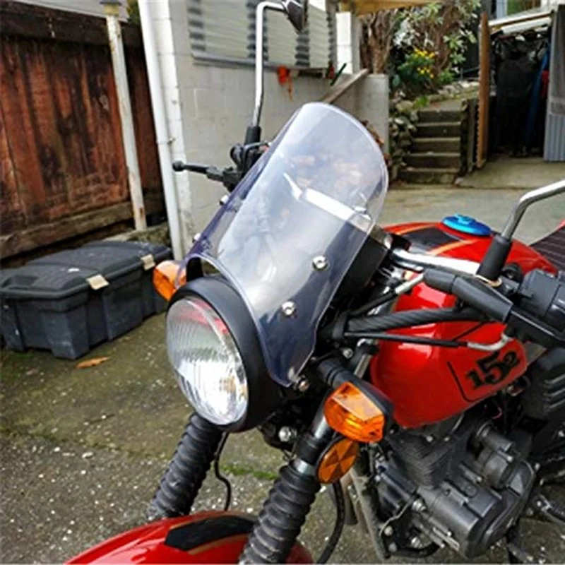 

Обтекатель фары мотоцикла ветрового стекла, ветрового стекла, совместим с Triumph Bonneville 2001-,T100 2003-(прозрачный)