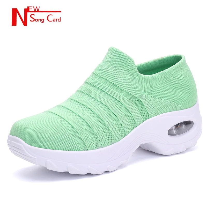 

Новинка 2020, модная летняя женская обувь song card, увеличивающие рост дышащие сетчатые кроссовки для бега, с воздушной подушкой, повседневные кроссовки