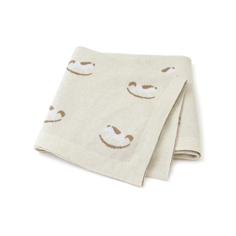 

Baby Blanket Cotton Knitted Soft Blanket for Newbron 100*80cm Toddler Quilt C5AF