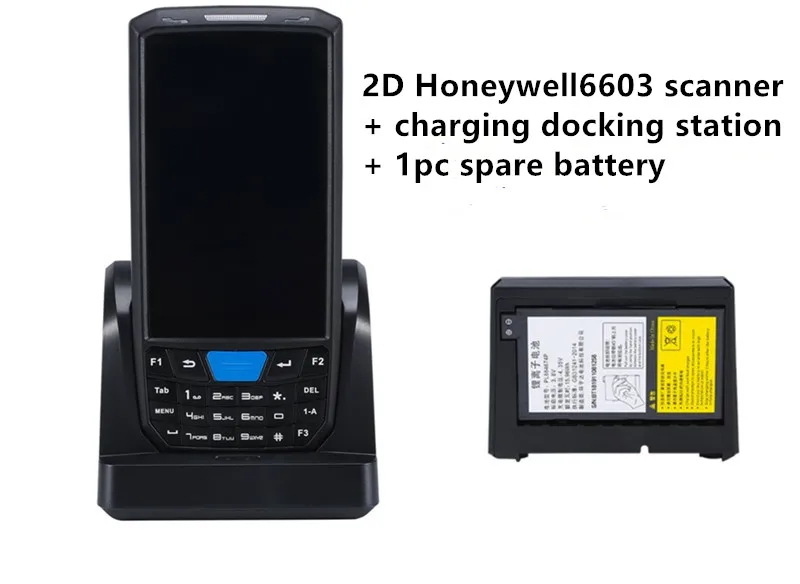 Android 8,1 PDA сканер штрих-кода 1D 2D QR код Honeywell Newland сканер IP66 Wifi 4G 4,5 ''экран Клавиатура NFC PDA терминал данных - Цвет: 2D 6603 charger