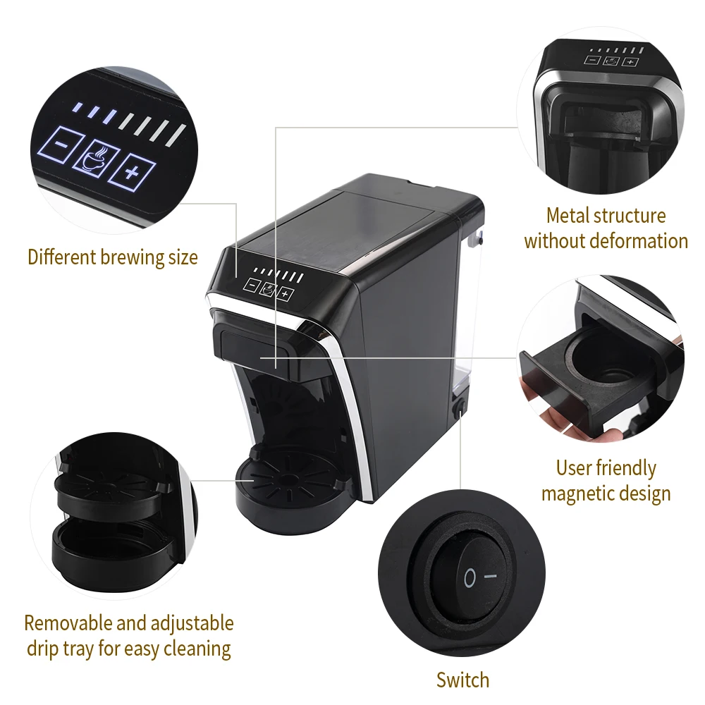 Капсульная кофемашина CHULUX 220 В для приготовления эспрессо Nespresso Dolce Gusto несколько