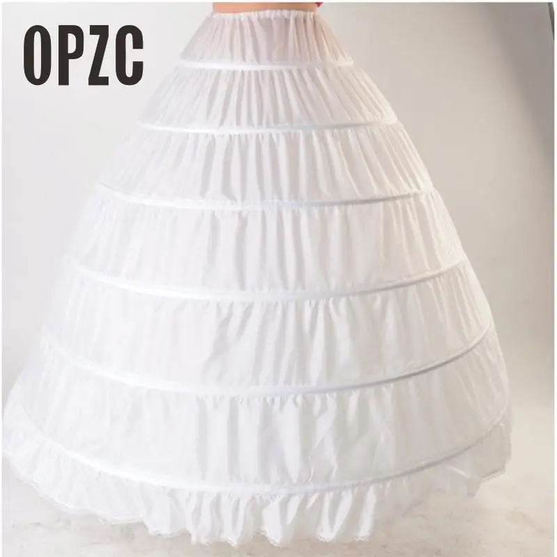 Кружевная Нижняя юбка с 6 ободками для бального платья свадебного нижнее белье из