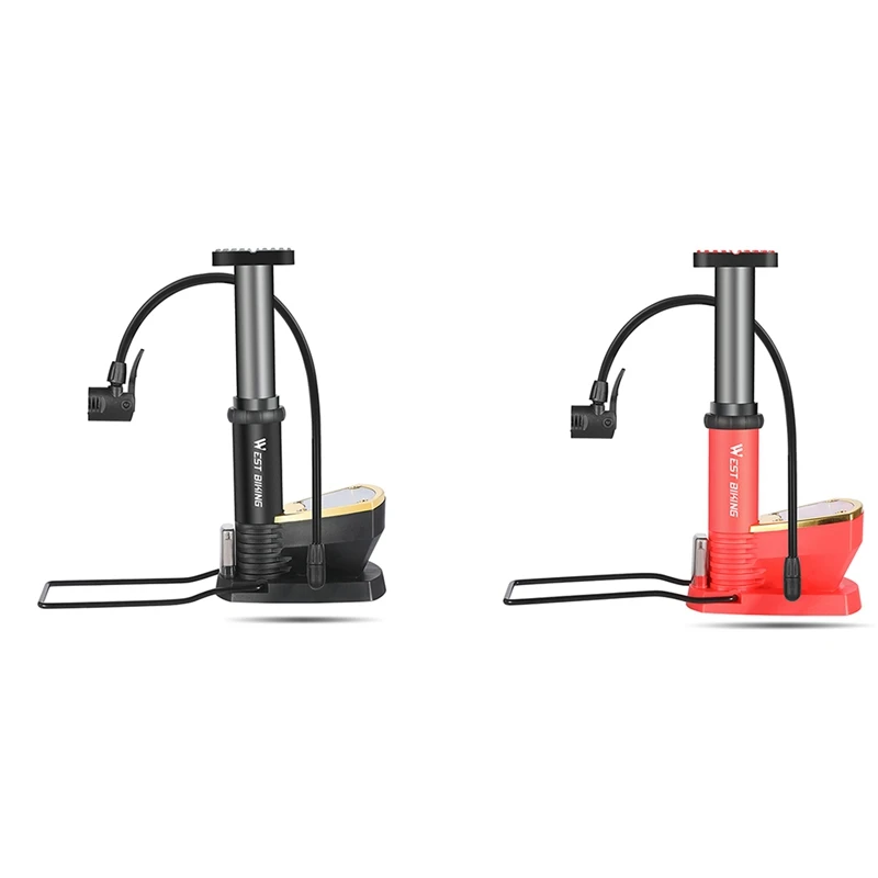 

WEST BIKING Bike Floor Pump,Floor Bicycle Pump with Both Presta and Schrader Bicycle Pumps Valves High Pressure 160 Psi