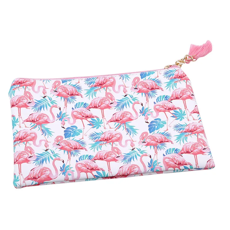 Новое поступление косметичка с фламинго женская сумка для макияжа дорожная