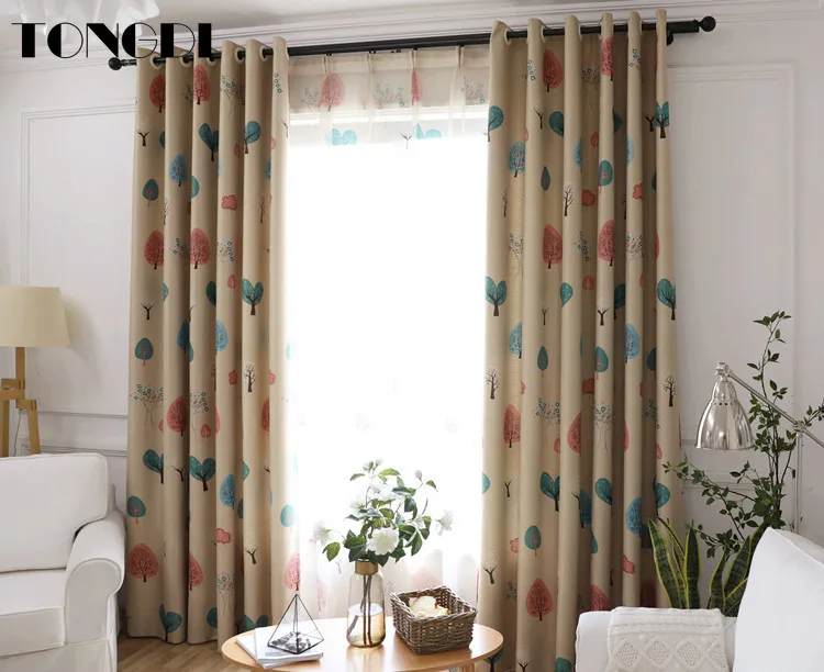 TONGDI Детские светонепроницаемые занавески Мультяшные элегантные милые кавайные