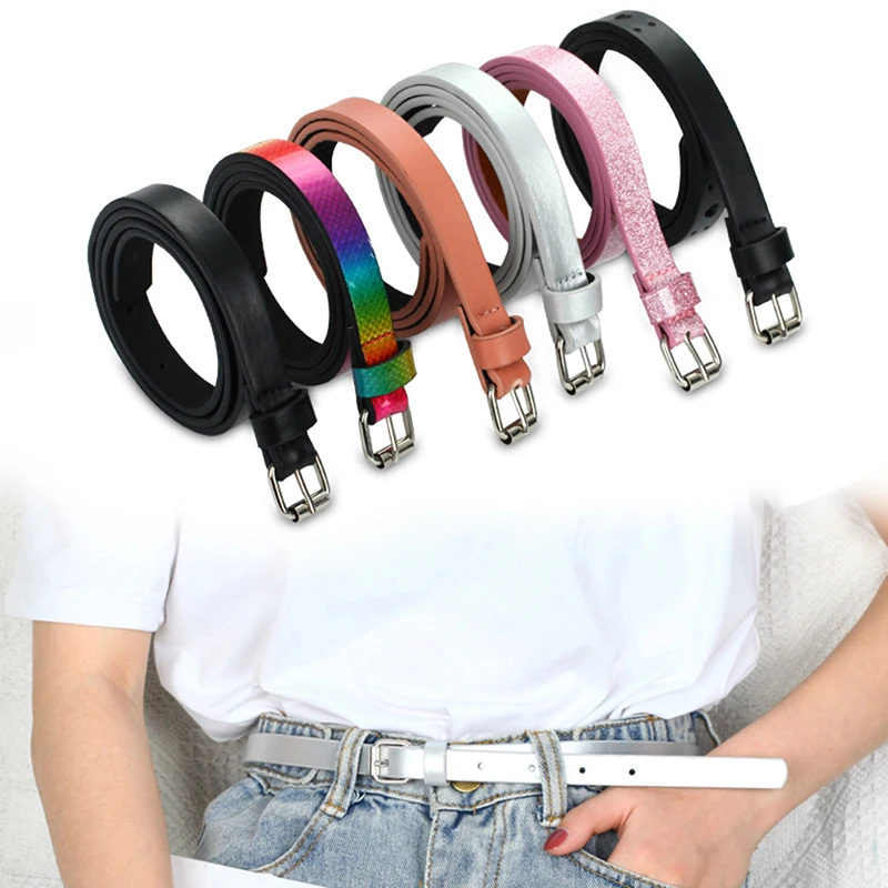 

Children Adjustable Faux Leather Belt Kids Cute Glitter Belts Kids Waist Belt