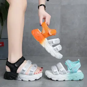 FujinБрендовые женские босоножки; Новинка 2020 года; Модная женская повседневная обувь; Шикарная обувь на танкетке с ремешком и пряжкой; Обувь на платформе; Летние сандалии 5 см