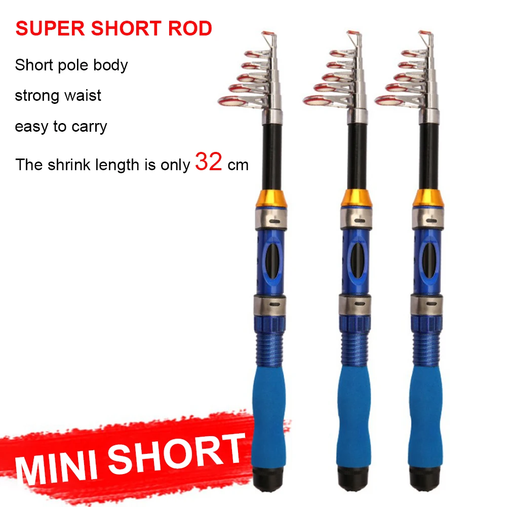 

1/ 1.2/1.5m Portable Telescopic Fishing Rod Mini Ultralight hard Fiber Glass Fishing Pole Casting Fishing Rod Sea Fishing Tackle