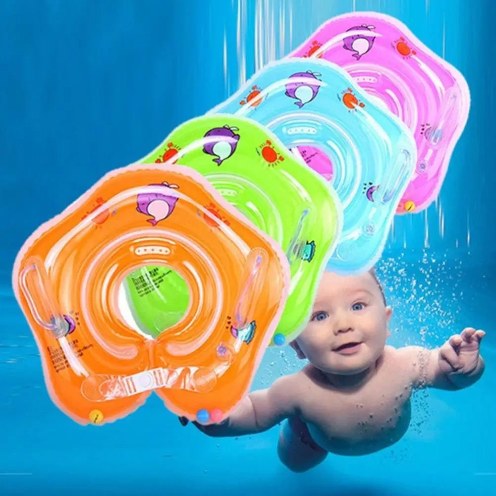 

Baby Neck Float Environmentally Friendly PVC Inflatable Collar Bathing Neck Trainer Swim Children's Float Swimming Ring Flo O4B8