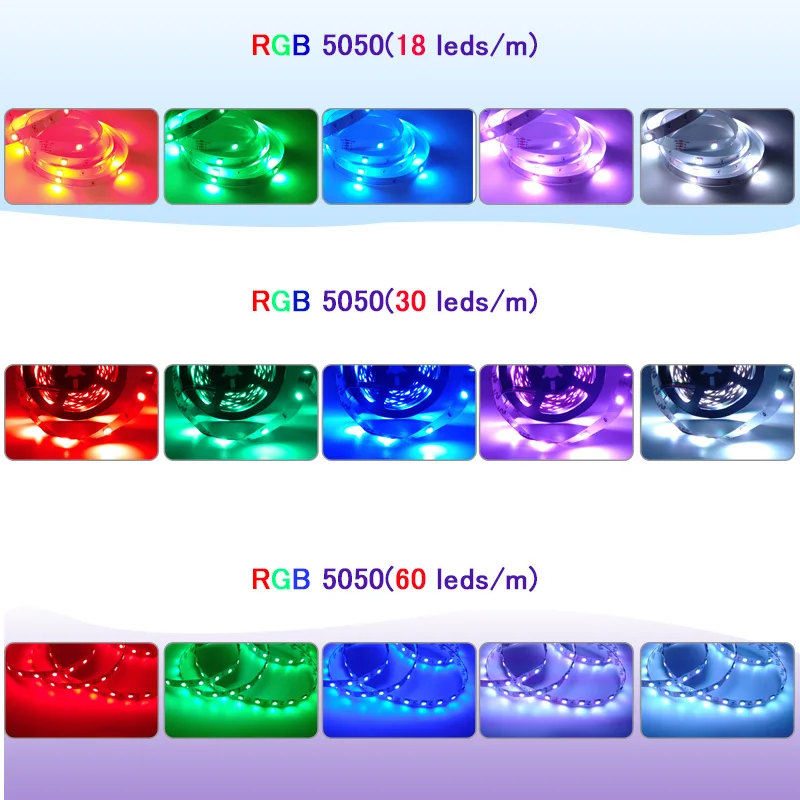 5 м 10 15 Светодиодные ленты светильник RGB водить 60leds 5050 Luces светодиодный полосы DC 12V
