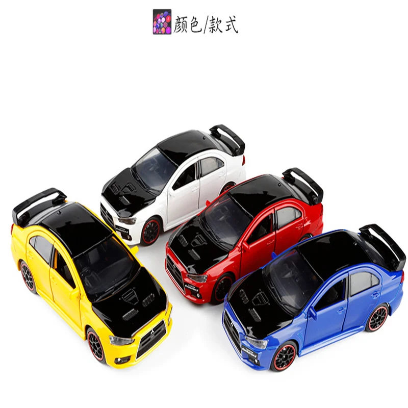 1:32 игрушечный автомобиль из сплава Mitsubishi Lancer-exi EVO металлическая модель поднятая
