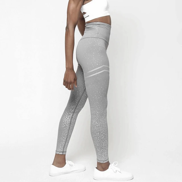 

New Hotsale Women Gold Print Leggings No Transparent Exercise Fitness Leggings Push Up Workout Female Pants