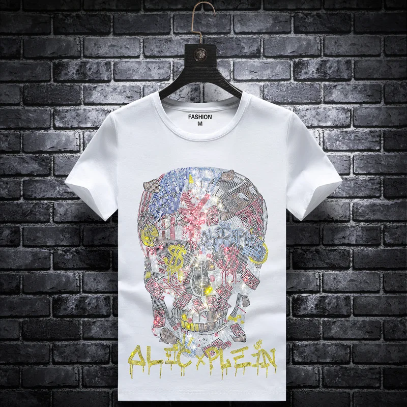 

Men's fashion brand hot diamond T-shirt in summer 2020