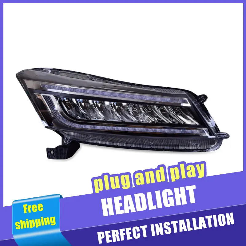 

2PCS Car Style LED headlights for Honda Accord 08-12 for Accord head lamp LED DRL Lens Double Beam H7 HID Xenon bi xenon lens