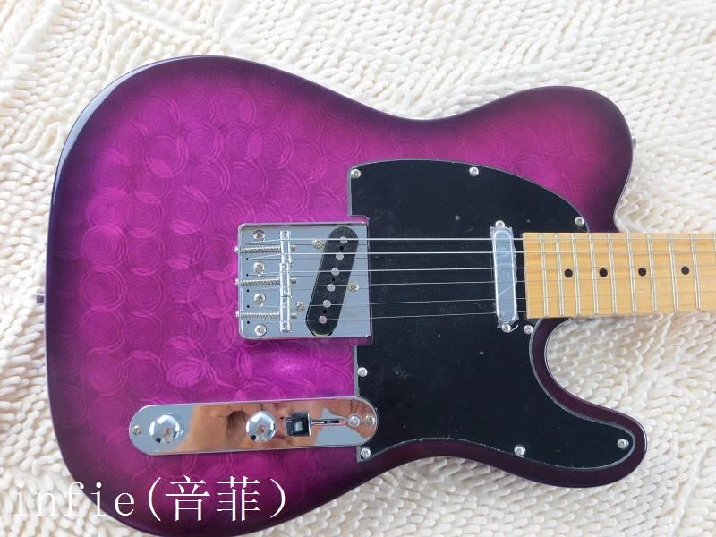 Оптовая продажа гитара с узором ручной работы фиолетовая точечная распродажа