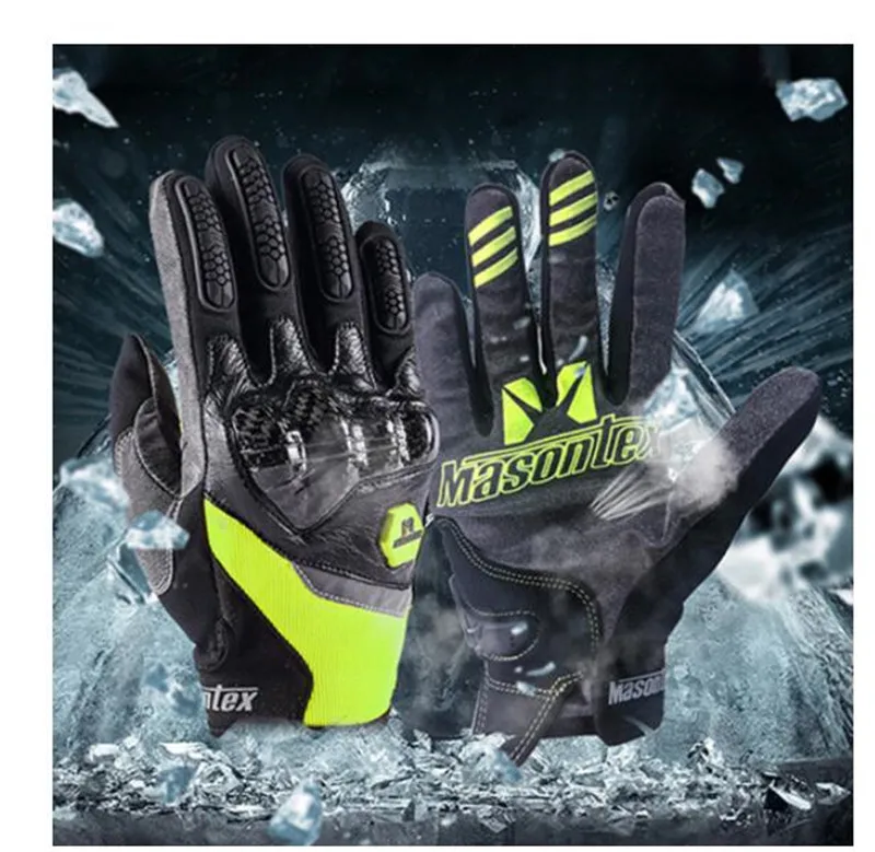 

Masontex Motorcycle Gloves Carbon Fiber Material Moto Motocross Glove Summer Breathable Motorbike Touch Screen Gloves