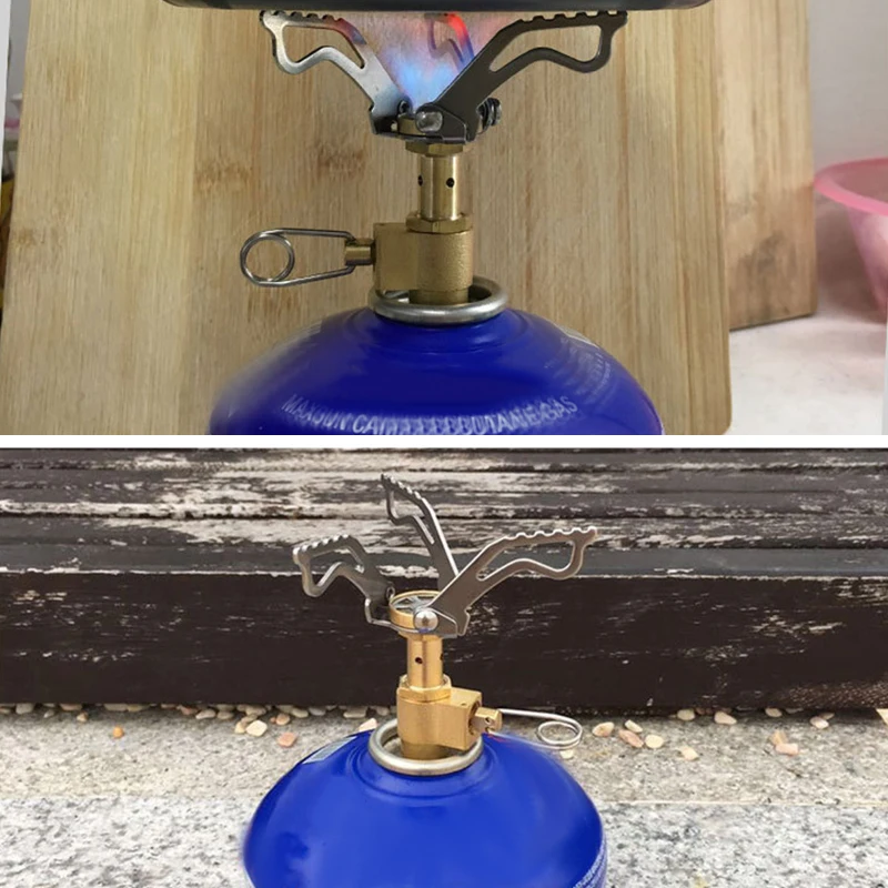 

Outdoor Ultra-light Camping Folding Mini Gas Stove Cooking Burner 3000W 45g Pocket Picnic Survival Furnace Gas Burner Cooker