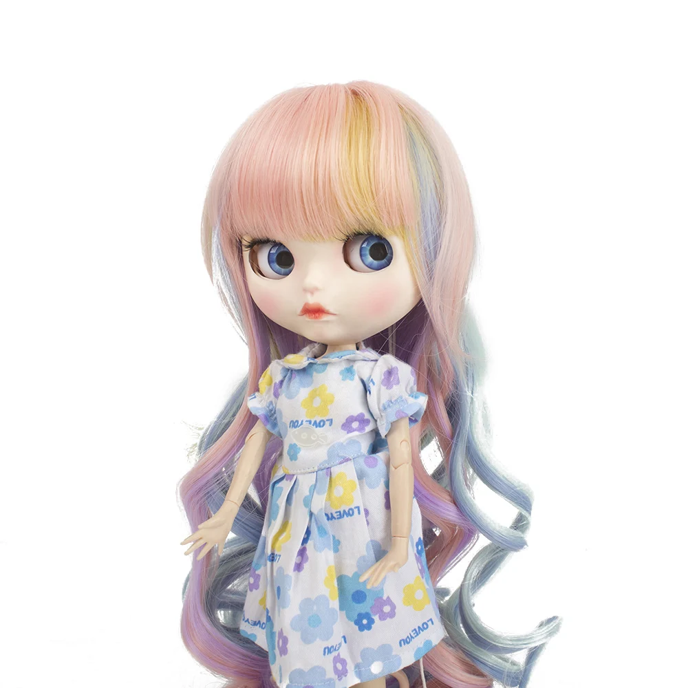 Только парики! Термостойкие длинные кукольные волосы бордового цвета волнистые