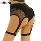 Женские коктейльные трусики iiniim с высокой талией, прозрачные сетчатые леггинсы с вырезами, короткие брюки, шорты-ботинки