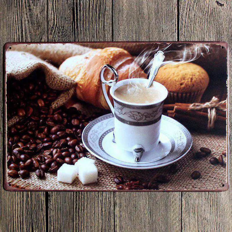 

Coffee Tin Signs Metal Plate Wall Pub Coffee Home Art Party Decor Vintage Iron Poster Cuadros DU-549
