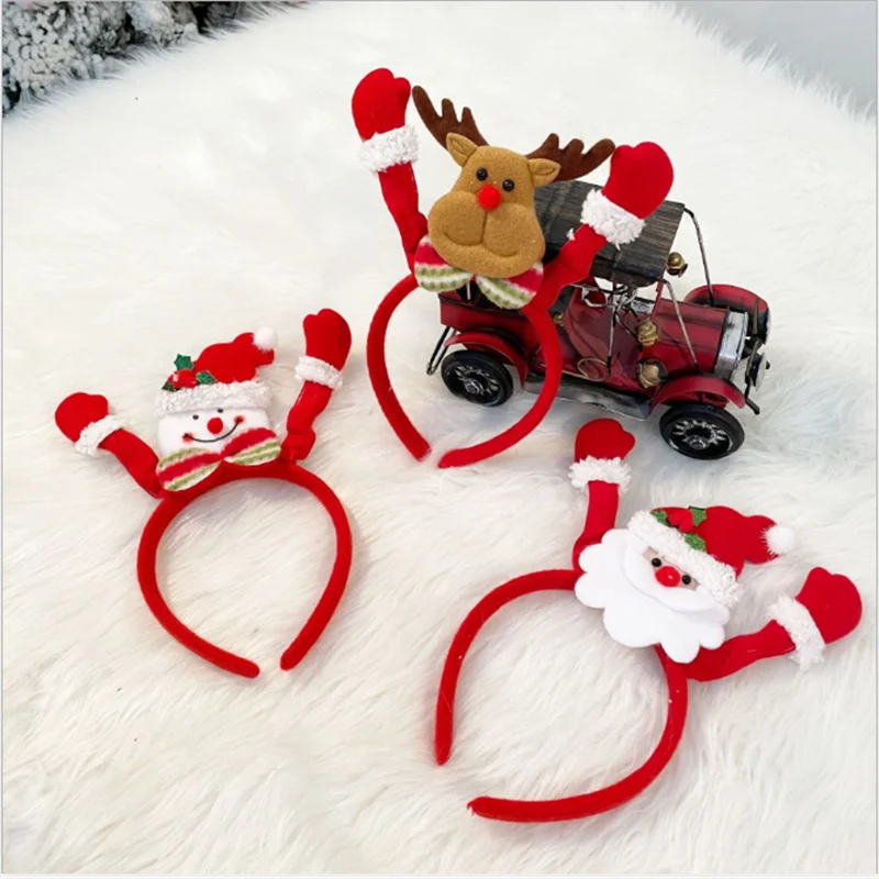 

Рождественский нетканый детский головной убор из мультфильма, нейтральная заколка для волос в европейском национальном стиле и украшение ...