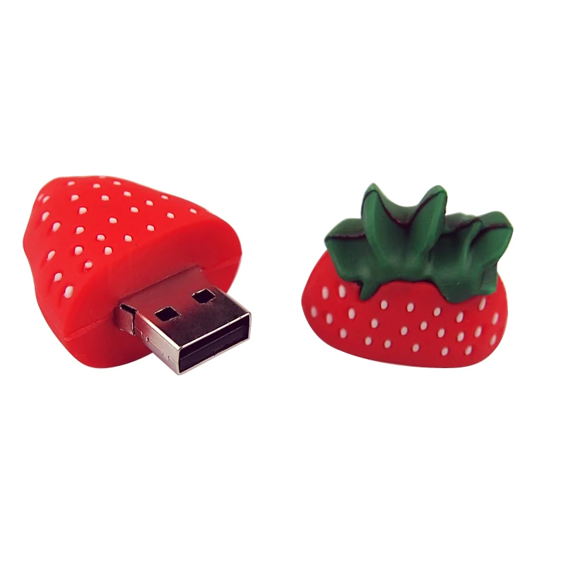 Модный симпатичный USB флеш накопитель с клубничкой 32 ГБ 64 флешка usb 2 0 диск памяти