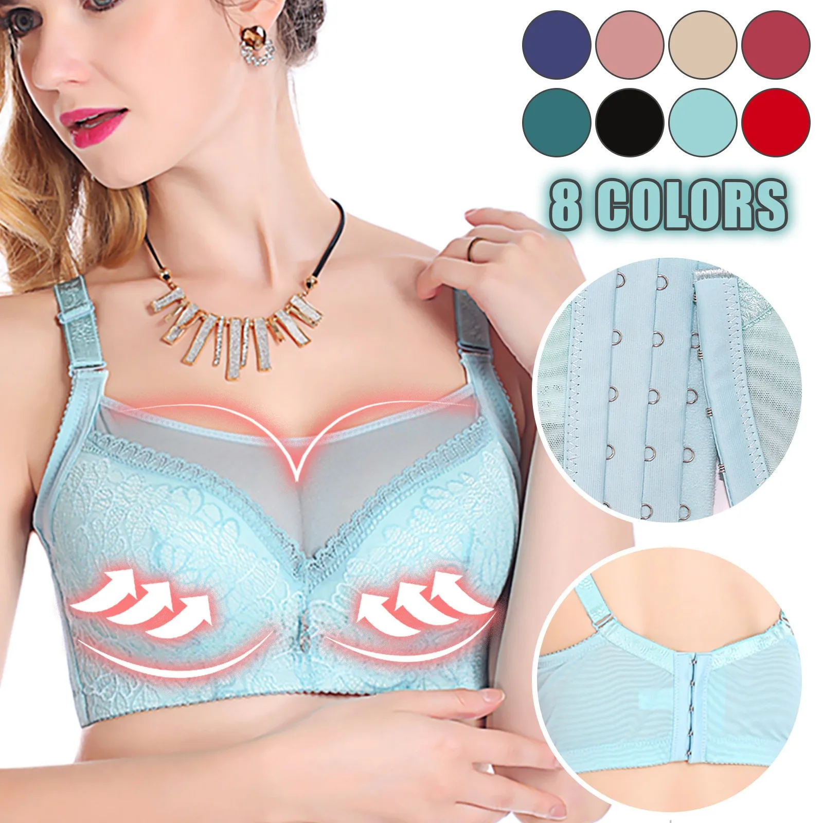 

Women's Stretch Plus Size Sports Bra Underwear Yoga Hollow Out Bra Intimates Shockproof running beauty back gather bra