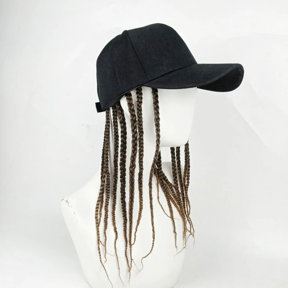 Summer Unisex Lady Men Baseball Cap Hat With Dreadlocks Wig Hip-Hop Punk Hair Motorcycle Universal Personal Shape