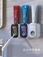 automatic toothpaste extruding device wall mounted toothbrush toothpaste shelf creative toothpaste extruding device