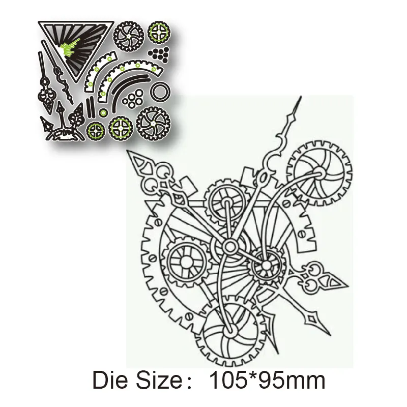 Панк шестеренка крылья металлическая режущая форма украшение фотография