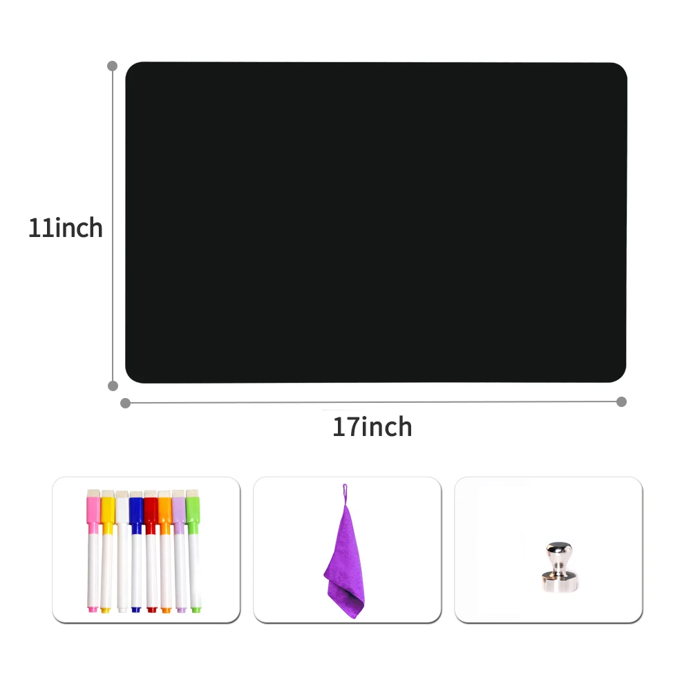 Магнитная доска для холодильника наклейка с 8 цветными меловыми маркерами