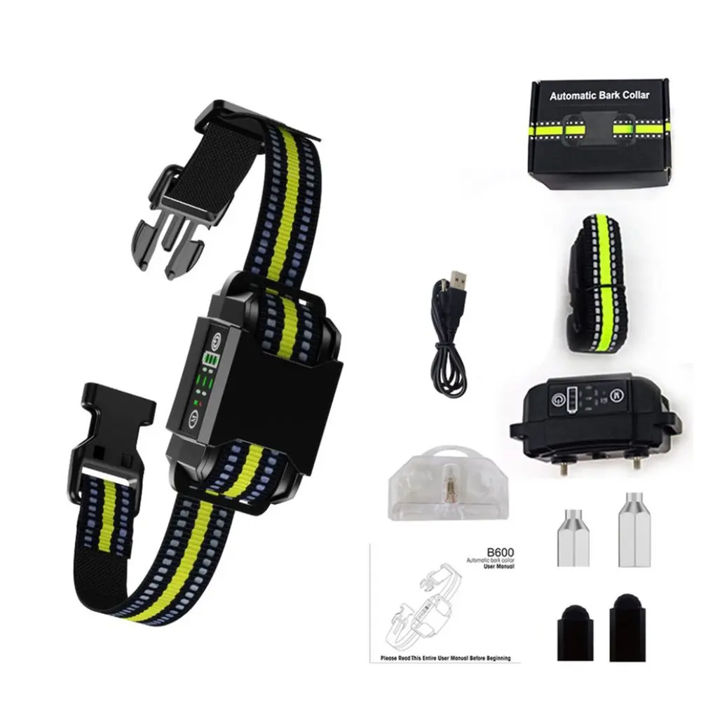 

B600 Intelligent Automatic Waterproof Pet Bark Stop Dog Collar Pet Voice Control Vibration Bark Arrester