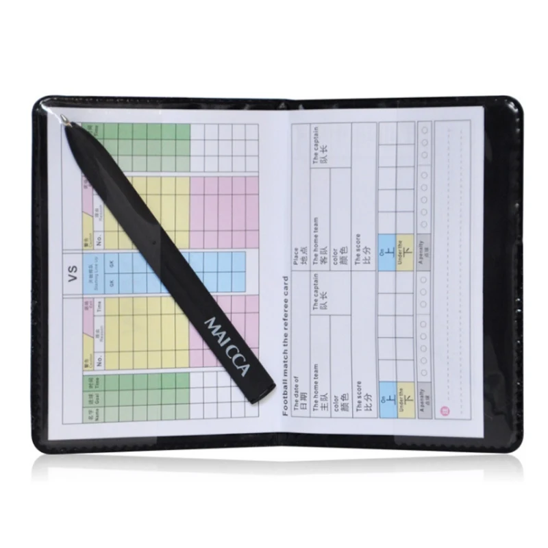 Новый спортивный футбольный рефери-кошелек для ноутбука с красной картой и