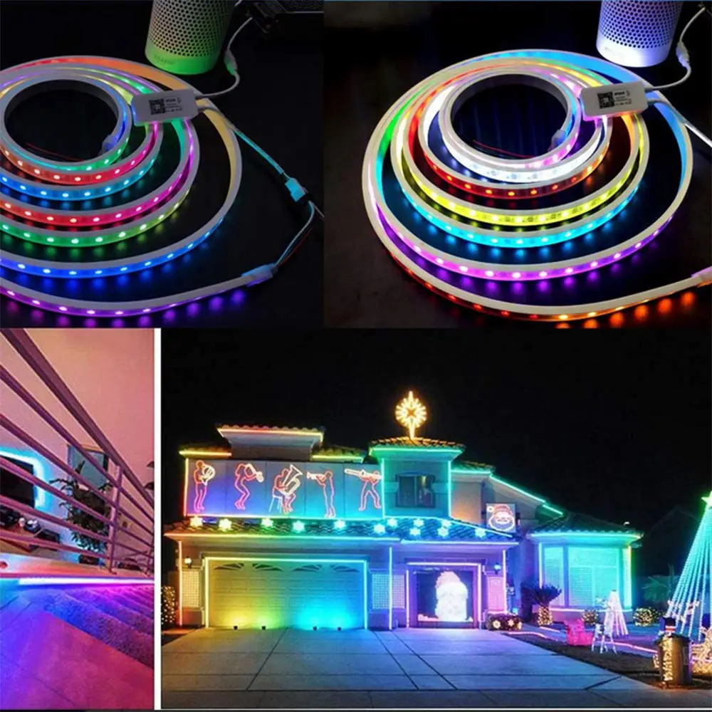 SP501E светодиодное освещение Wi-Fi WS2812B пульт управления Addressable RGB полоса Amazon Alexa Smart SPI голосовое приложение управление для Andriod/iOS DC5-24V