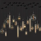 Лампа накаливания Эдисона E27 220 В 40 Вт, лампа с шелковым углеродным волокном, Ретро лампа с вольфрамовым волокном, лампа накаливания для украшения окон