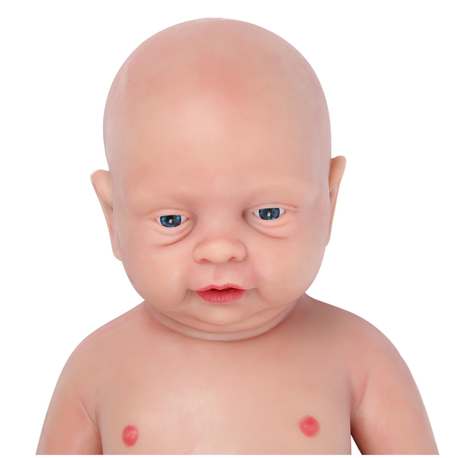 IVITA WB1502, 18 дюймов, 3800 г, цвет кожи, Реалистичная силиконовая кукла Reborn Boy, Реалистичная силиконовая кукла для всего тела, игрушки с открывающимися глазами