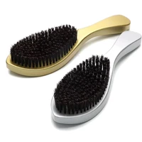 bristle wave hair beard brush hair comb wood beech handle large curved comb men natural bristle combs hair styling tools g0403