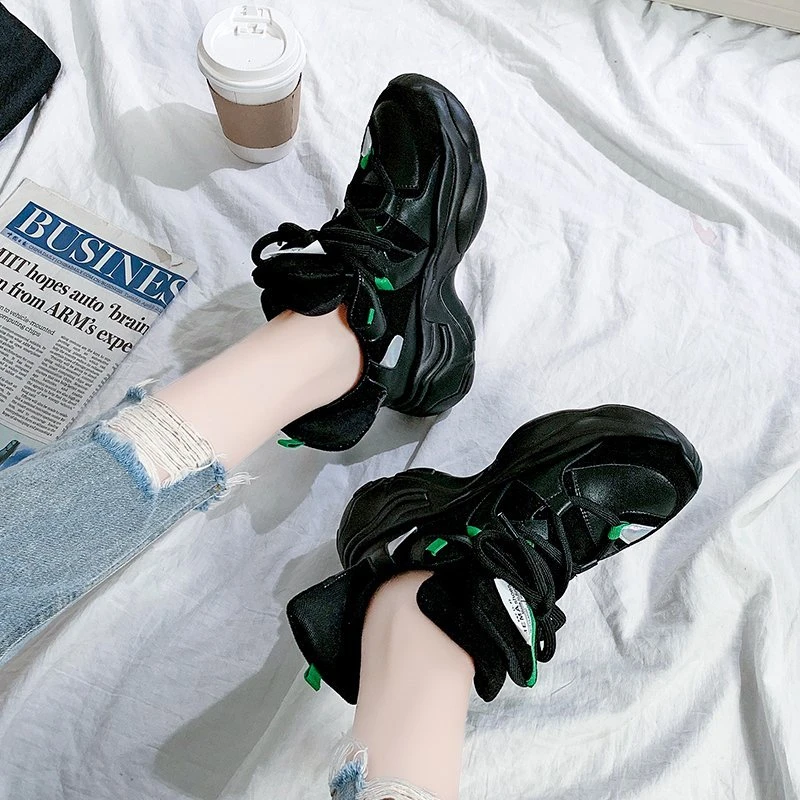 

Suede Platform Sneakers Women Thick Sole Sneakers Fashion Vulcanized Shoes Women Dad Shoes Chunky Trainers Zapatos Mujer