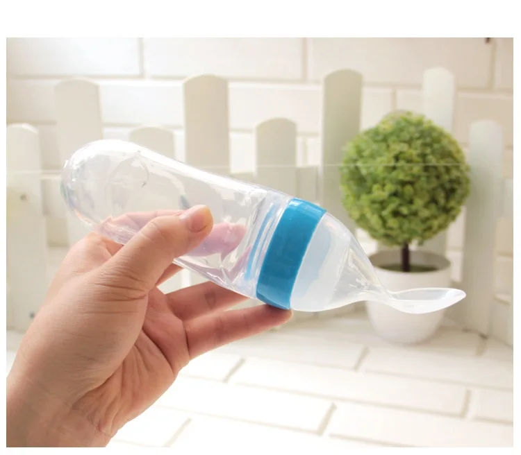 Детская бутылочка для кормления 90 мл ложка малышей инструмент подачи еды чашка