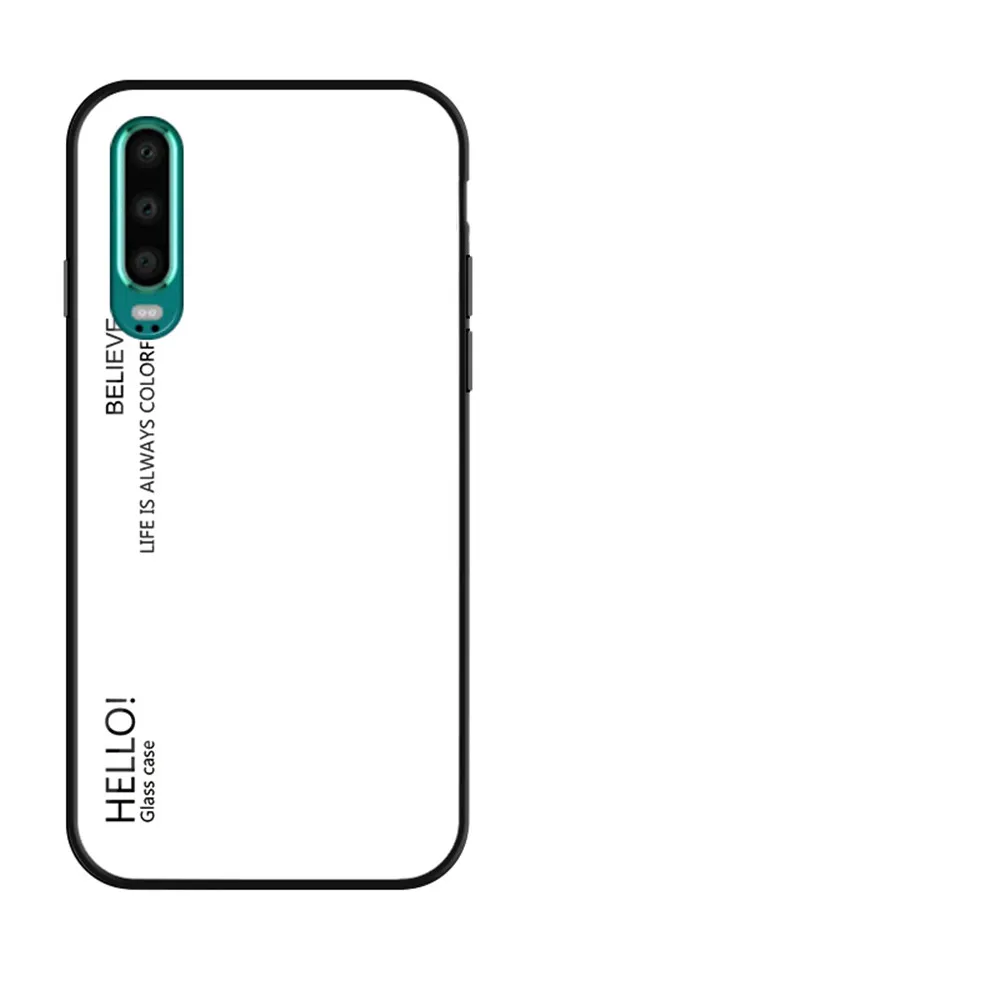 Чехол для телефона huawei P20 P30 Lite Pro Чехол из мраморного закаленного стекла Мягкий силиконовый чехол для huawei Y9 Y7 Y6 Honor 8A 9X чехол - Цвет: Pattern 7