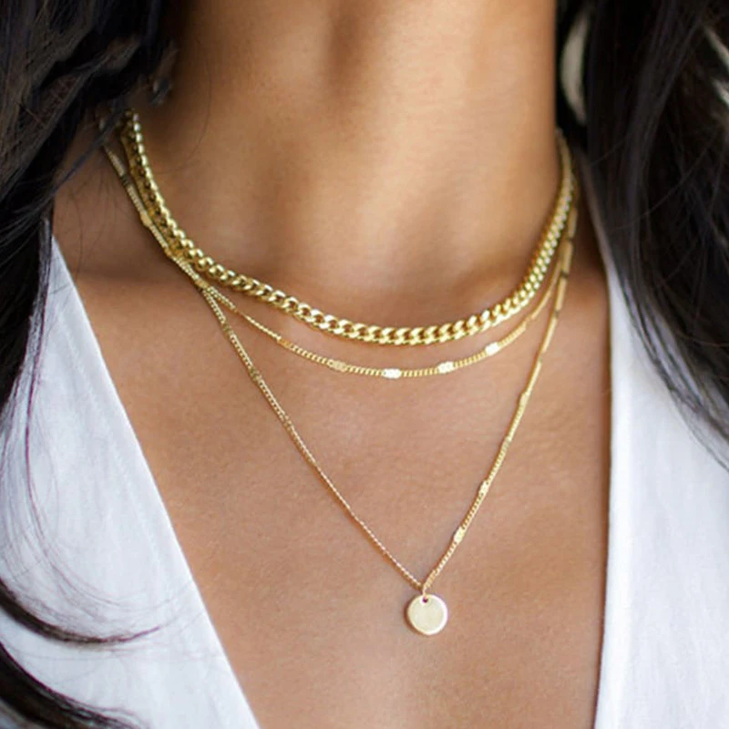 

Dainty Chain Choker Necklaces for Women,Anti Allergy Stainless Steel Snake Herringbone Collar Jewelry,Chic Metal Neck Accessory