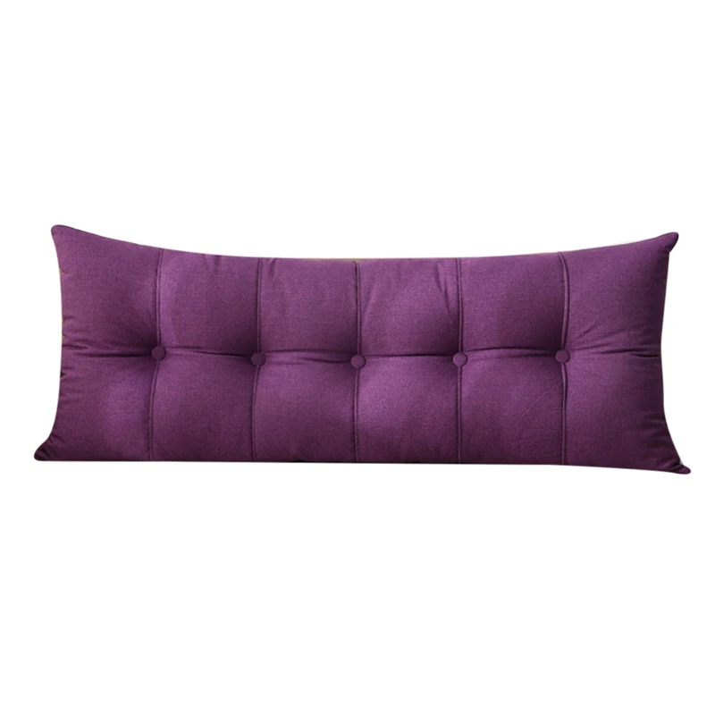Purple Новая подушка на талию, дышащая подушка на спинку, длинная подушка на сиденье, одноцветная подушка, мягкая подушка для пола, домашний текстиль для подушек - Цвет: Purple