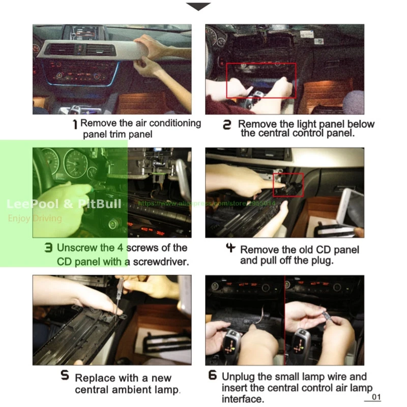 

Car Atmosphere Lights Built on Car Stereo Fascia For-BMW 3 Series F30 F35 Variable Color Stereo Fascia Atmosphere Lights