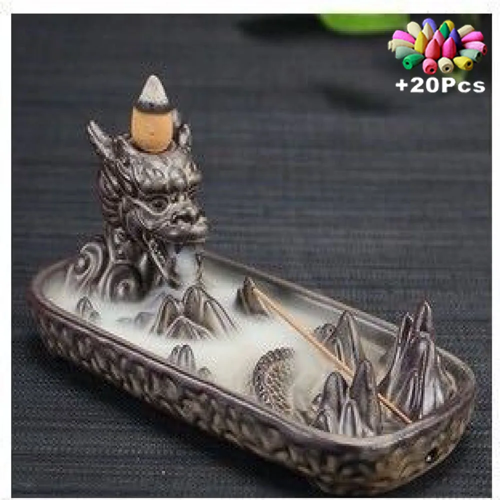 

Waterfall Incense Burner Dragon Buda Decoracion Para El Hogar Incenso Quemador Encens Difusor Aromaterapia Tobacco Heater Zen