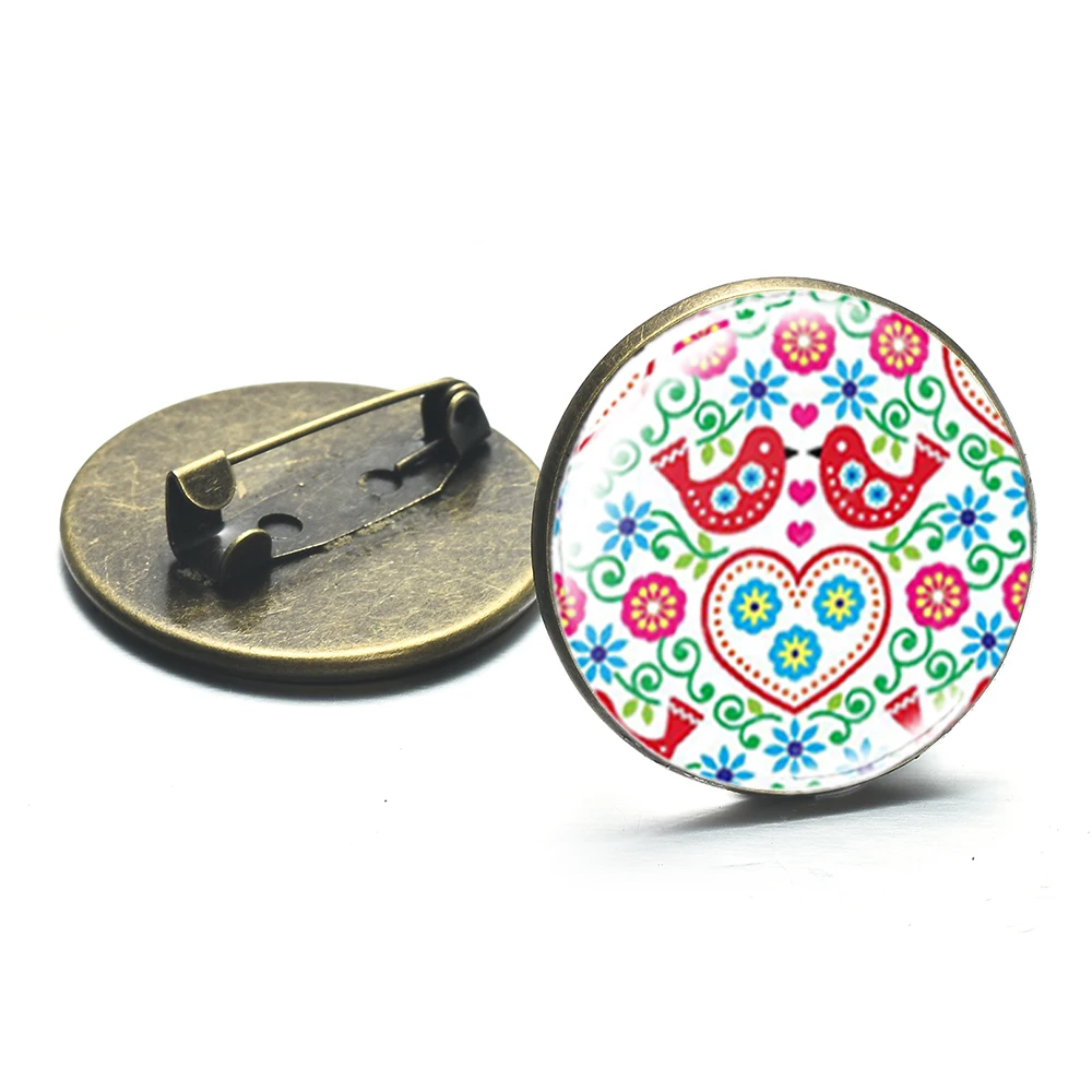 В богемном стиле Стиль лак народное искусство узоры брошь милый польские