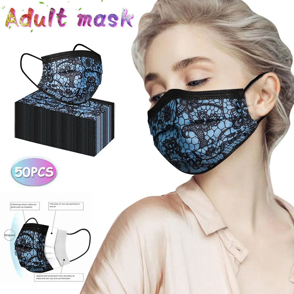 50 шт одноразовые дыхательные аппараты для взрослых Маска лица из нетканого