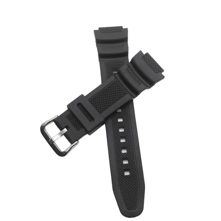 Сменный ремешок для часов 18 мм черный силикагелевый с инструментами модный